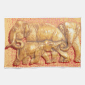 Kenya Schöne Tiersafari-Elefanten Geschirrtuch (Horizontal)