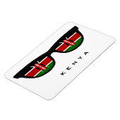 Kenya Shades benutzerdefinierte Text- und Farbmagn Magnet (Linke Seite)