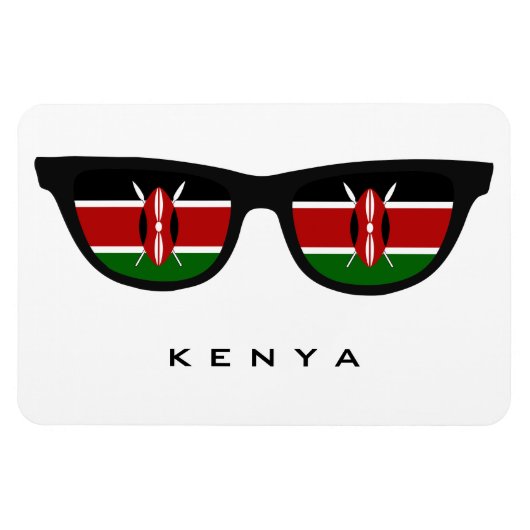 Kenya Shades benutzerdefinierte Text- und Farbmagn Magnet (Horizontal)
