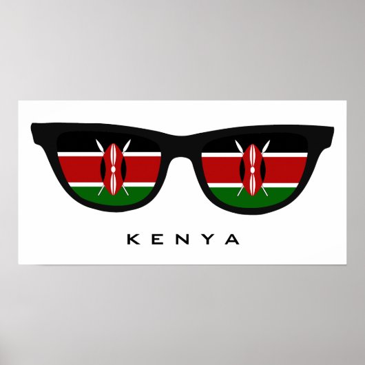 Kenya Shades benutzerdefinierte Text- und Farbpost Poster (Vorne)