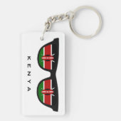 Kenya Shades benutzerdefinierte Text- und Farbschl Schlüsselanhänger (Rückseite)