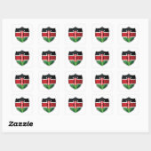 Kenya Silver Shield Flag Quadratischer Aufkleber (Blatt)