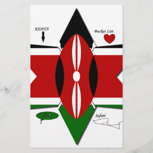 Kenya Star National Safari Flag Farben Liste Briefpapier