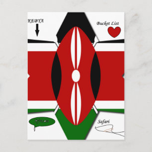 Kenya Star National Safari Flag Farben Liste Postkarte