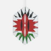 Kenya Star Ornament Aus Glas (Vorderseite Links)