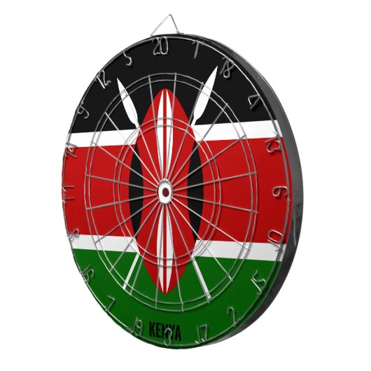 "Kenya Strikes!" Patriotic Dart Board Dartscheibe (Vorderseite rechts)