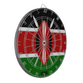 "Kenya Strikes!" Patriotic Dart Board Dartscheibe (Vorderseite Links)