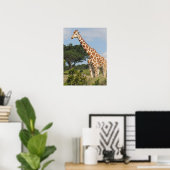 KENYA Towering Giraffe Poster (Heimbüro)