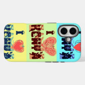 Kenya Travel Souvenir Pop Art Collection Case-Mate iPhone Hülle (Rückseite (Horizontal))