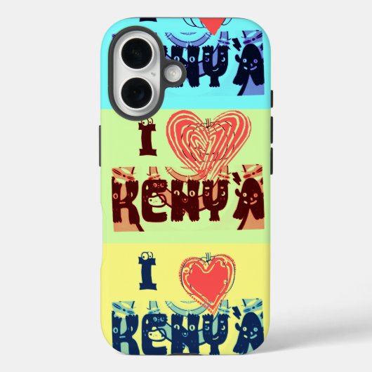 Kenya Travel Souvenir Pop Art Collection Case-Mate iPhone Hülle (Rückseite)