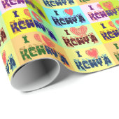 Kenya Travel Souvenir Pop Art Collection Geschenkpapier (Rolleneckpunkt)