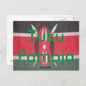Kenya Tuko Pamoja Kenya wir zusammen Postkarte (Vorne/Hinten)