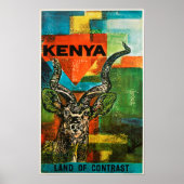 Kenya Vintage Travel Poster (Vorne)