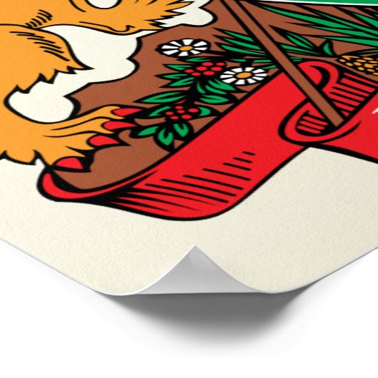 Kenya-Wappen im Detail Poster (Ecke)