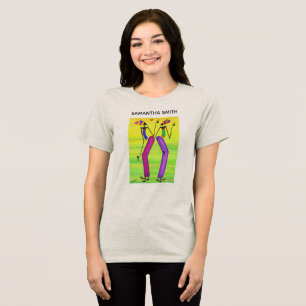 Kenya Watercolor African Art Joy tanzt Mädchen Tri-Blend Shirt