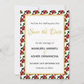 KENYA Wedding Christliche Custom Celebration Save The Date (Vorderseite)