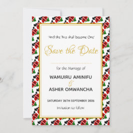 KENYA Wedding Christliche Custom Celebration Save The Date