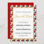 KENYA Wedding Christliche Custom Celebration Save The Date (Vorne/Hinten)