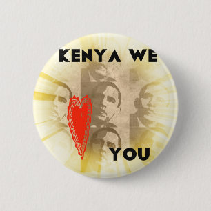 Kenya Wir Liebe Sie liebenswürdig perspektivisches Button