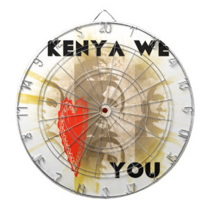 Kenya Wir Liebe Sie liebenswürdig perspektivisches Dartscheibe