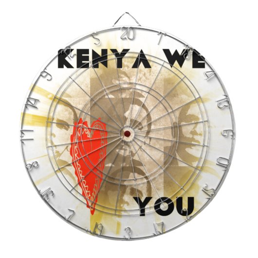 Kenya Wir Liebe Sie liebenswürdig perspektivisches Dartscheibe (vorne)