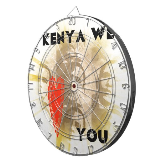 Kenya Wir Liebe Sie liebenswürdig perspektivisches Dartscheibe (Vorderseite rechts)