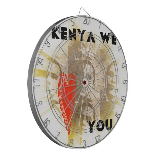 Kenya Wir Liebe Sie liebenswürdig perspektivisches Dartscheibe (Vorderseite Links)