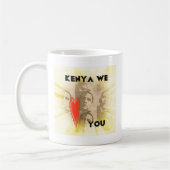 Kenya Wir Liebe Sie liebenswürdig perspektivisches Kaffeetasse (Links)