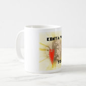 Kenya Wir Liebe Sie liebenswürdig perspektivisches Kaffeetasse (Vorderseite Links)