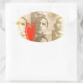 Kenya Wir Liebe Sie liebenswürdig perspektivisches Ovaler Aufkleber (Tasche)