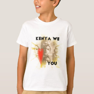 Kenya Wir Liebe Sie liebenswürdig perspektivisches T-Shirt