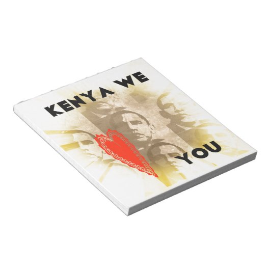 Kenya Wir Liebe Sie Notizblock (angewinkelt)