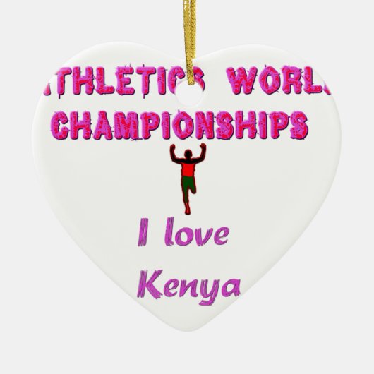 Kenya World's Athletic Champions.png Keramik Ornament (Vorne)