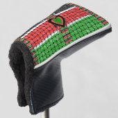 Kenya Woven Flag Black Red Green Golf Headcover (3/4 Vorderseite)