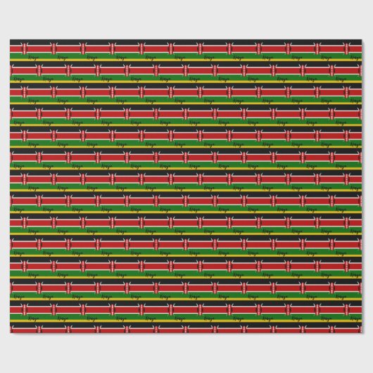 Kenya Wrapping Paper, patriotische kenianische Fla Geschenkpapier (Flach)
