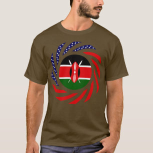 Kenyan American Multinational Patriot Flag Series T-Shirt