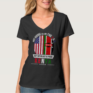 Kenyan American Patriot Heart ist aus Kenya Ground T-Shirt