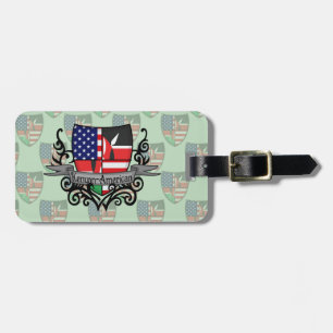 Kenyan-Amerikanische Schild-Flagge Gepäckanhänger