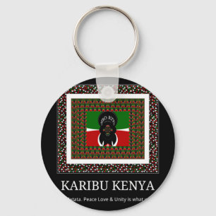 Kenyan Celebration: Ein herzlicher Empfang Kenias Schlüsselanhänger