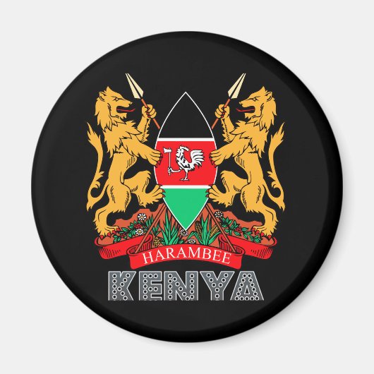 Kenyan Emblem Magnet (Vorne)