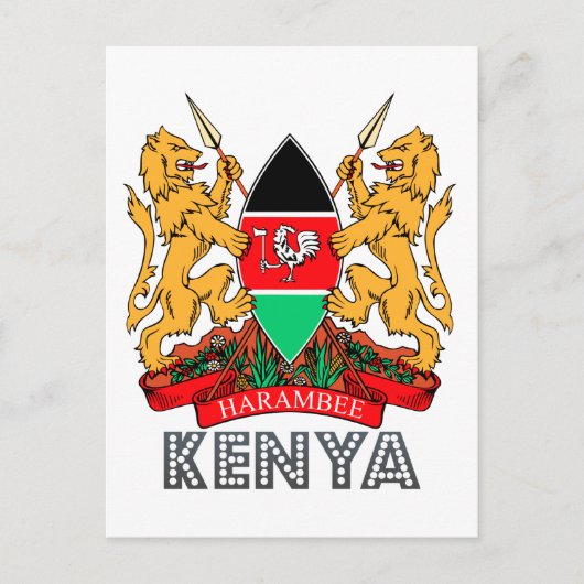 Kenyan Emblem Postkarte (Vorderseite)