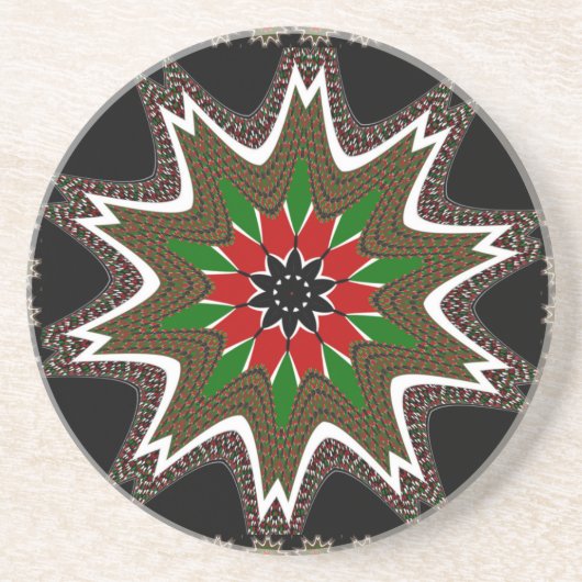 Kenyan Flag Colors Art Print/Graphic Getränkeuntersetzer (Vorne)