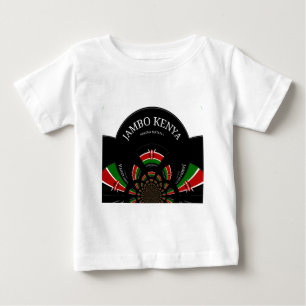 Kenyan Flag Inspiriert Jambo Willkommensdesign Art Baby T-shirt