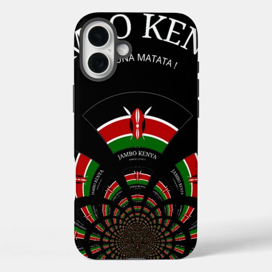 Kenyan Flag Inspiriert Jambo Willkommensdesign Art Case-Mate iPhone Hülle (Rückseite)
