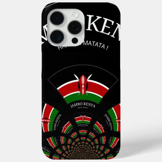 Kenyan Flag Inspiriert Jambo Willkommensdesign Art Case-Mate iPhone Hülle (Rückseite)