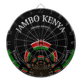 Kenyan Flag Inspiriert Jambo Willkommensdesign Art Dartscheibe (vorne)
