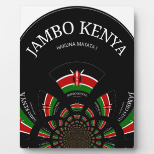 Kenyan Flag Inspiriert Jambo Willkommensdesign Art Fotoplatte