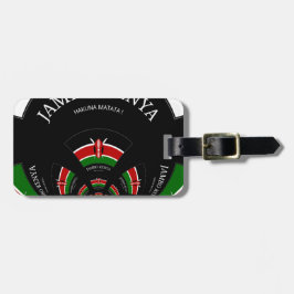 Kenyan Flag Inspiriert Jambo Willkommensdesign Art Gepäckanhänger