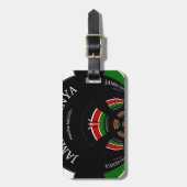 Kenyan Flag Inspiriert Jambo Willkommensdesign Art Gepäckanhänger (Vorderseite vertikal)