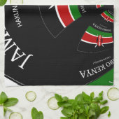 Kenyan Flag Inspiriert Jambo Willkommensdesign Art Geschirrtuch (Gefaltet)